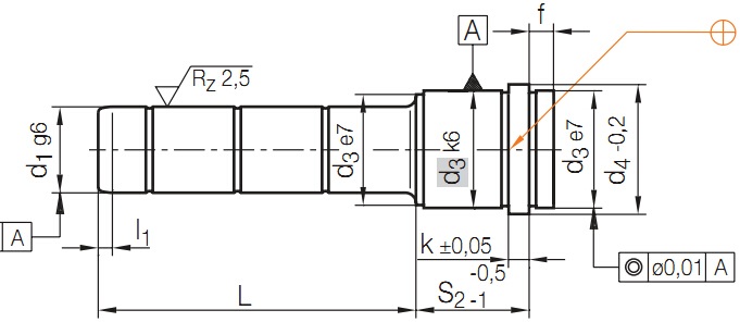 Hasco Z00 -Locating guide pillar